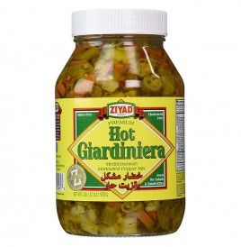 Ziyad Premium Hot Giardiniera Mediterranean Marinated Pepper Mix  Glass Jar  907 grams
